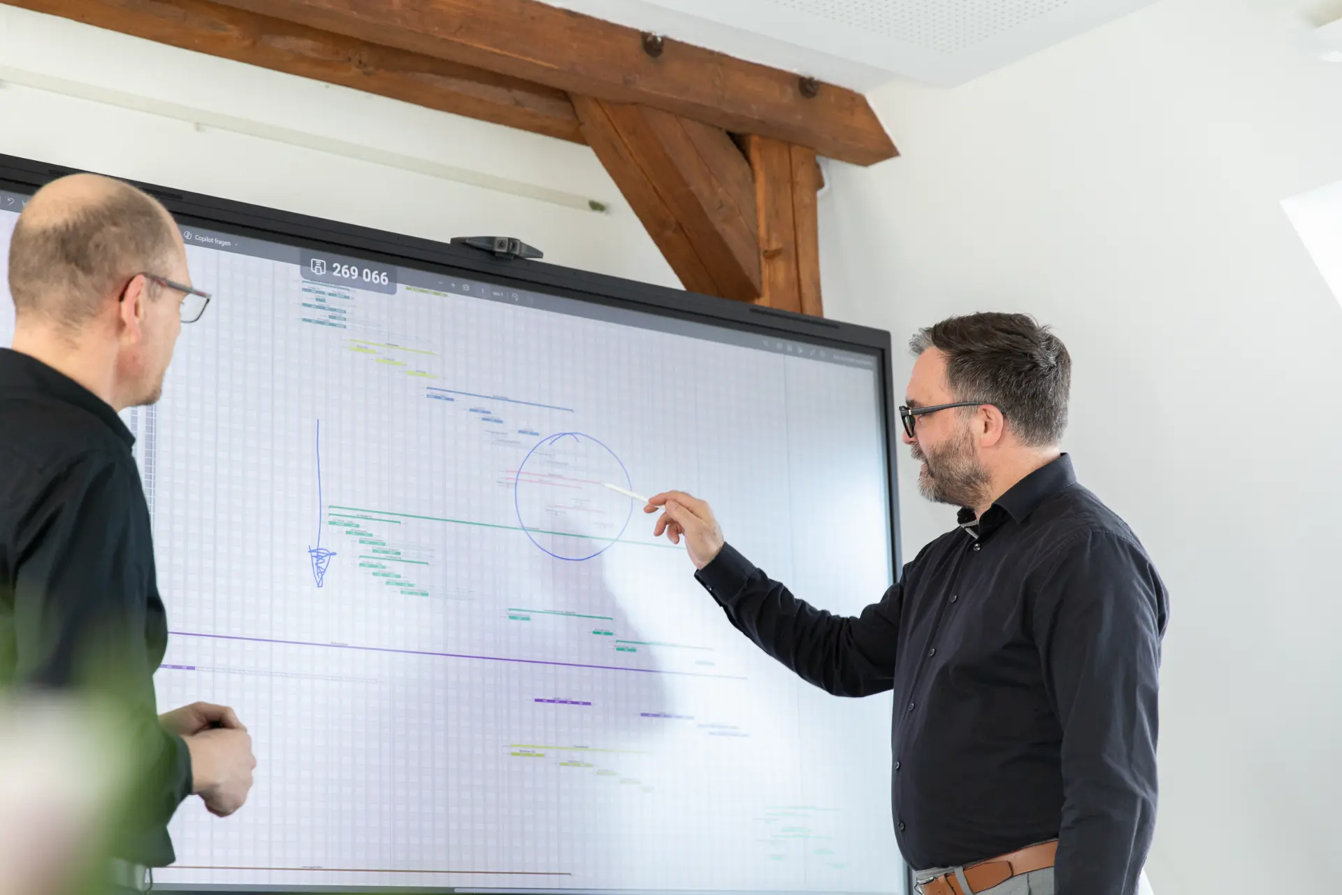 Bauzeitenplanung am digitalen Whiteboard